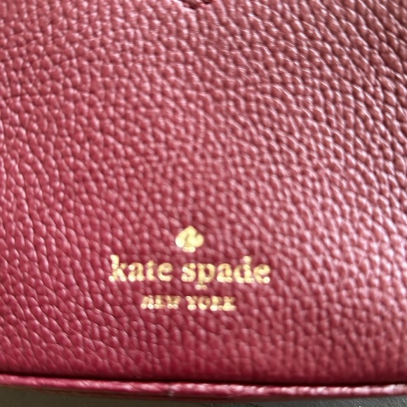 Kate Spade purse.  Used one time.  Maroon/ reddish leather.  Camera bag style. - Picture 5 of 9